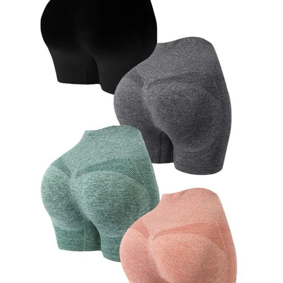 Pants - 4pcs Breathable Scrunch Butt Sports Shorts size Large 🆕 SHEIN